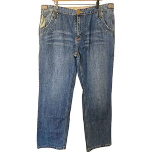 Kanji Kollection Blue Relaxed Fit Jeans Size 42x34